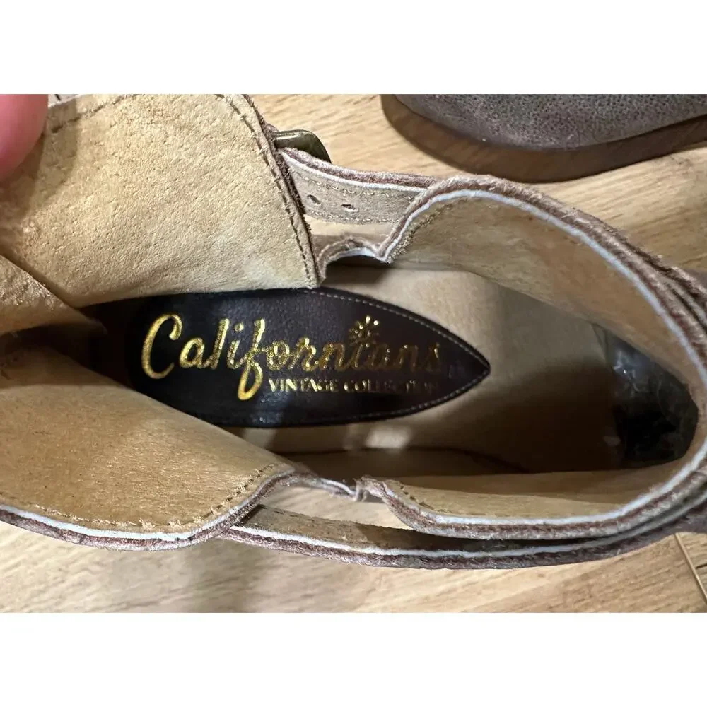 Californians Jordyn Wedge Boots Dark Brown Leather Size 10 NWOB Versatile Comfy